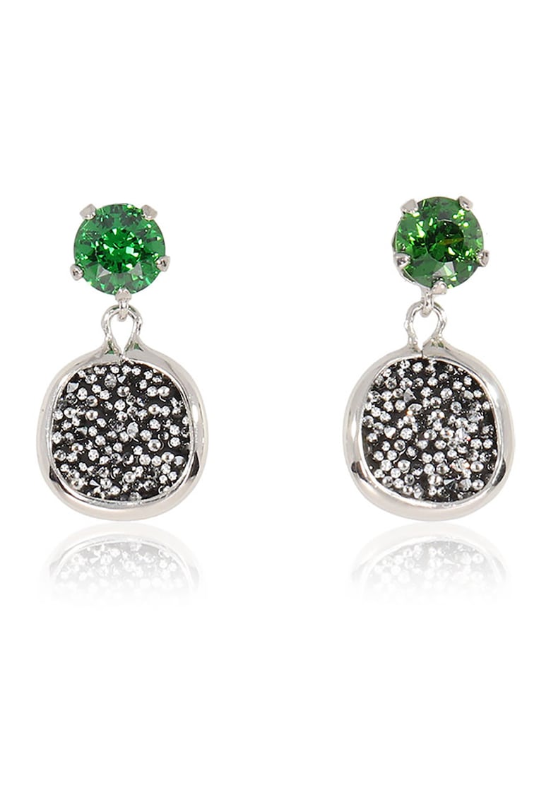 Cercei drop din argint 925 decorati cu zirconia Antoinette - Argintiu