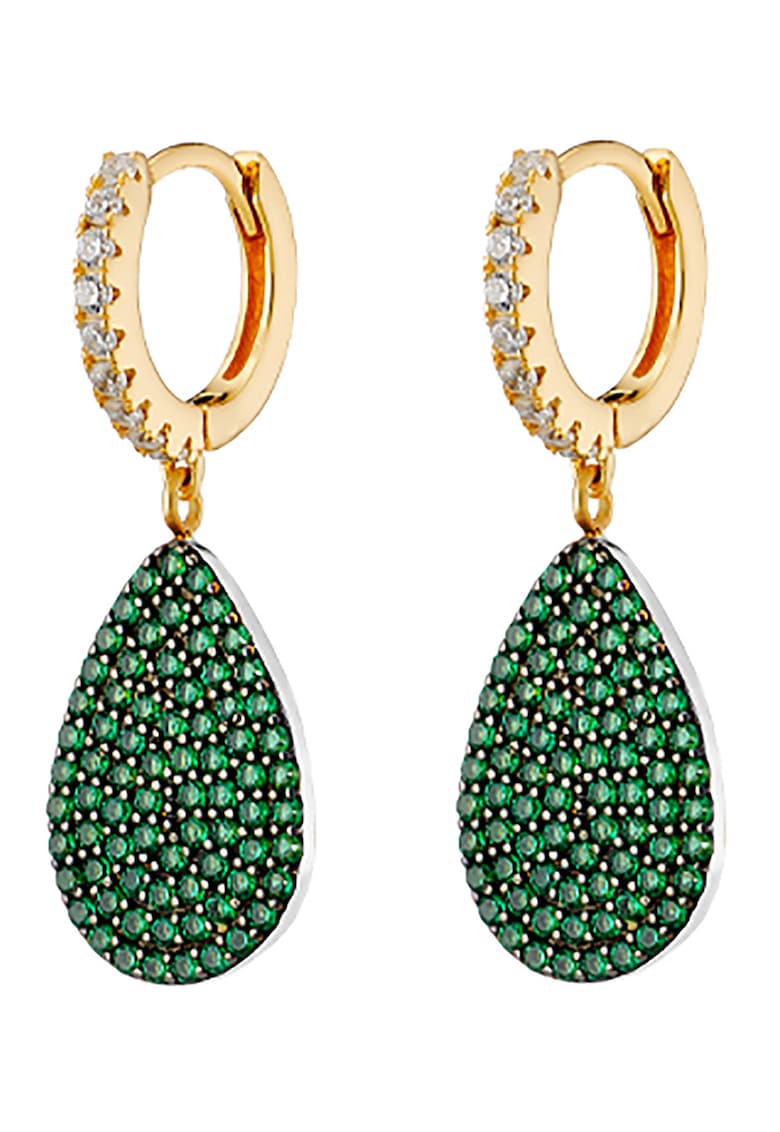 Cercei din argint 925 placati cu aur de 18K Mirror - Auriu