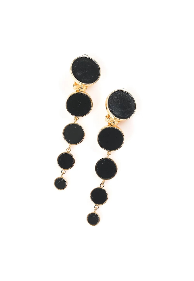 Cercei lungi cu discuri negre