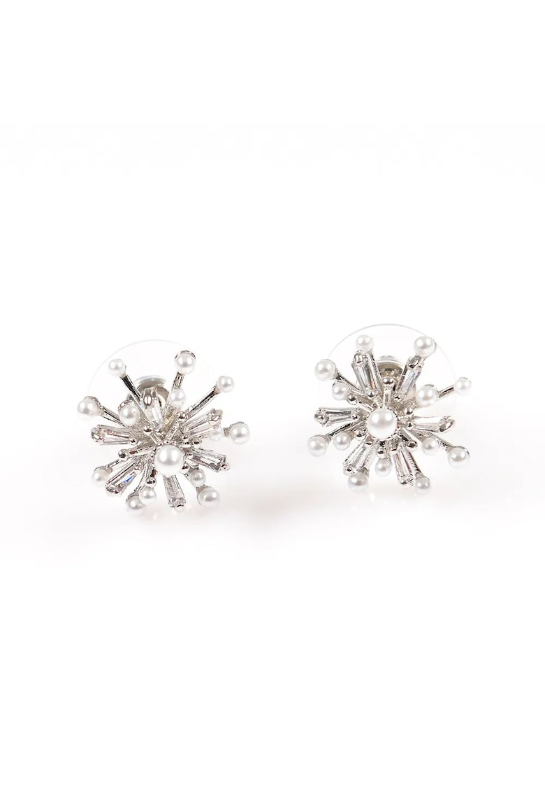 Cercei tip floare cu perle