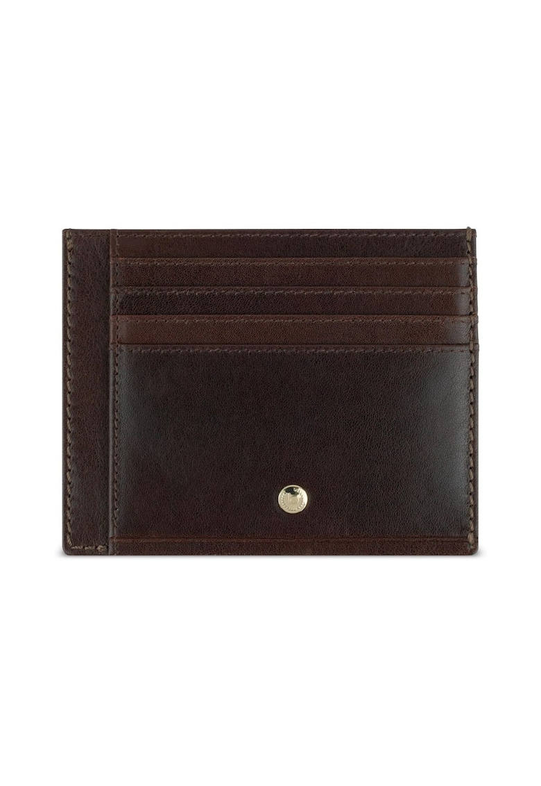 Portcard Barbati Neaples din Piele Naturala Maro - 491361 - 11 -5 x 0 -5 x 9 cm