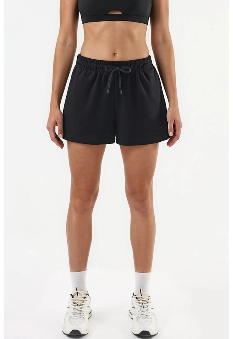 Pantaloni scurti dama negru - poliester - viscoza
