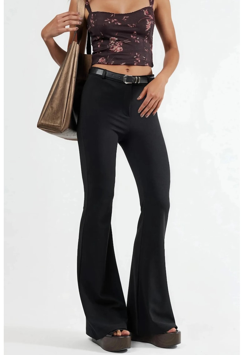 Pantaloni dama - Poliester/Lycra - Negru