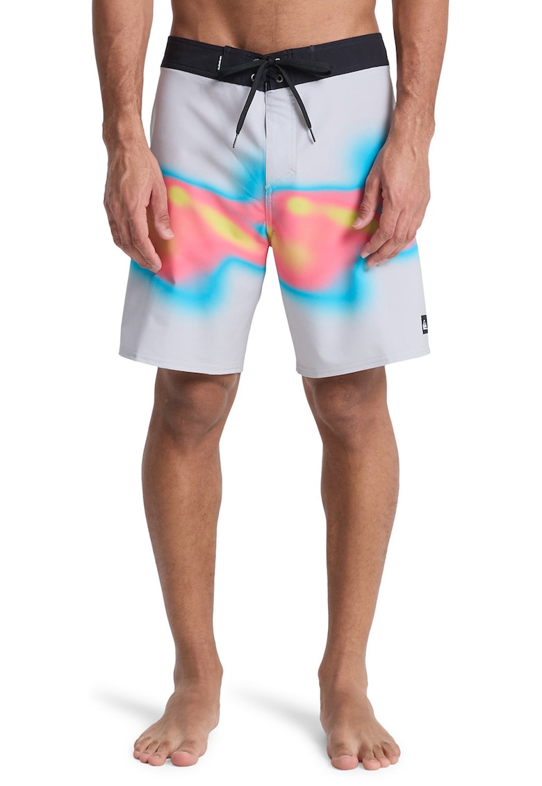 Bermude de baie Surfsilk - Gri deschis/Coral/Albastru