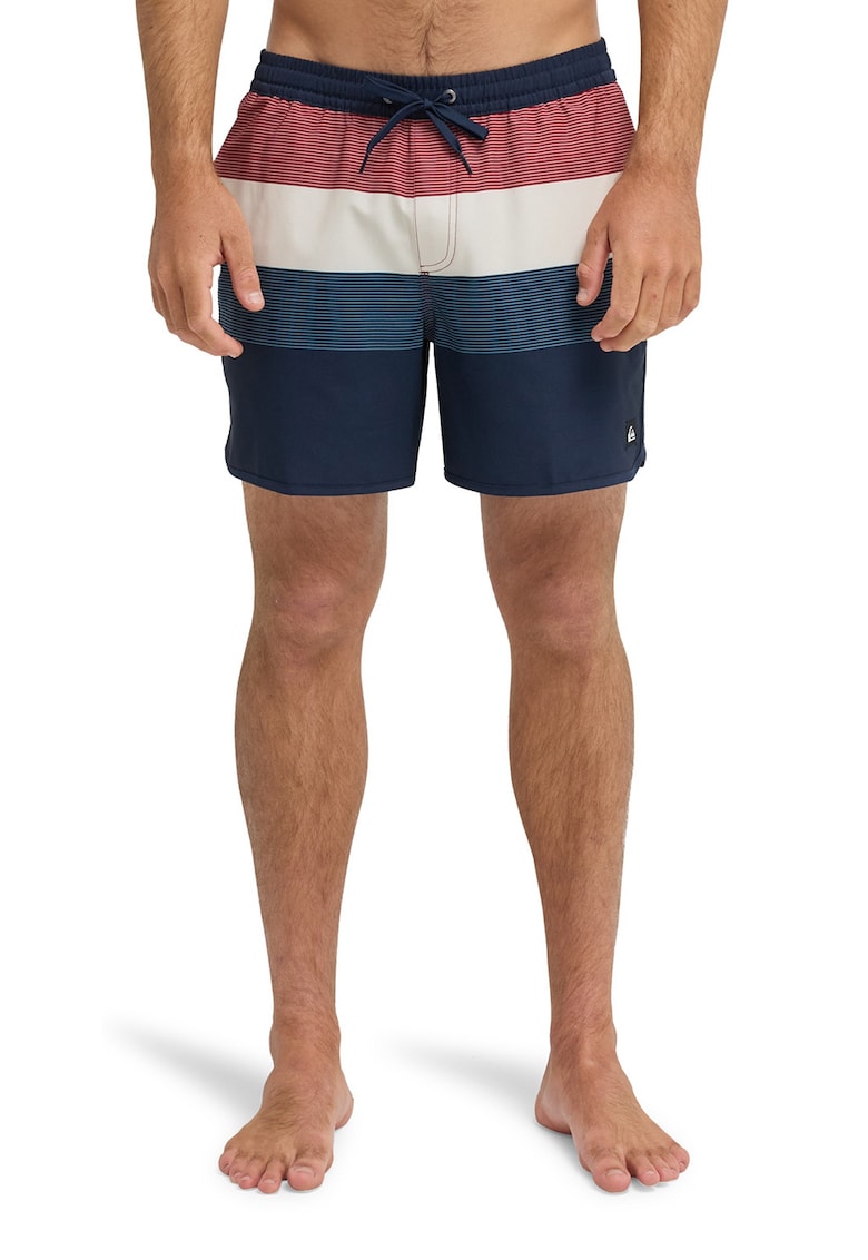 Pantaloni scurti de baie Stretch Scallop - Visiniu/Rosu inchis/Albastru