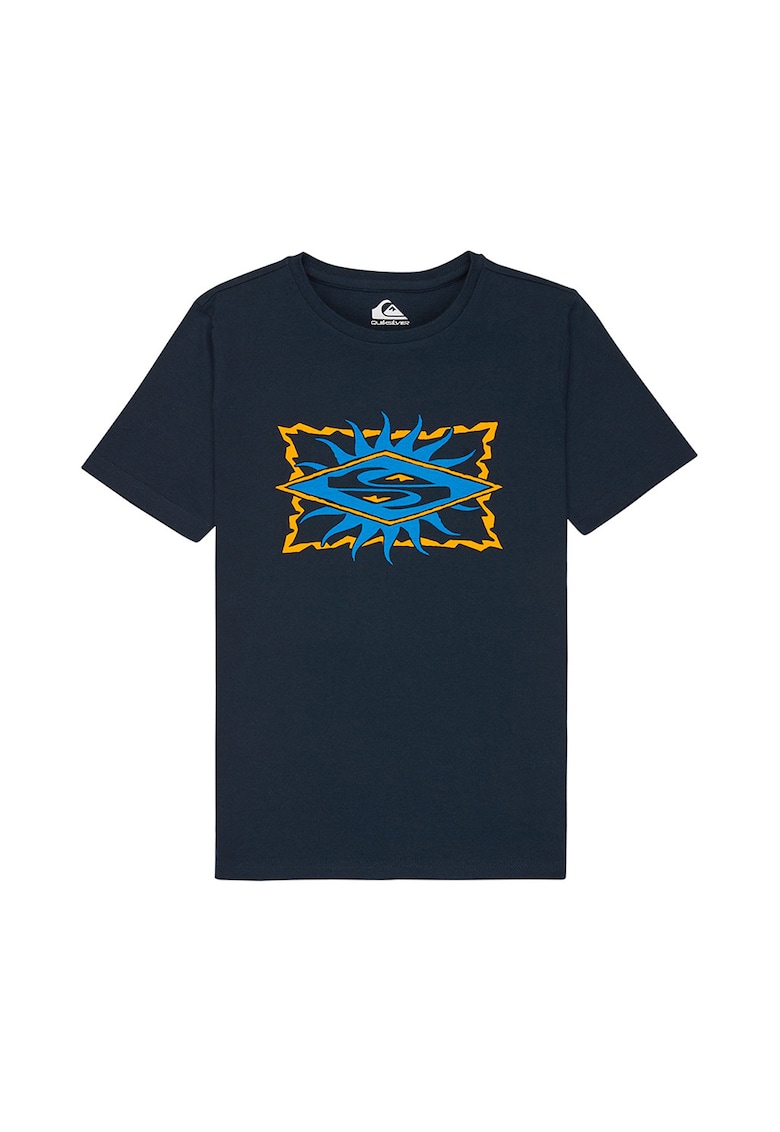 Tricou de bumbac cu imprimeu Starfish - Galben/Bleumarin