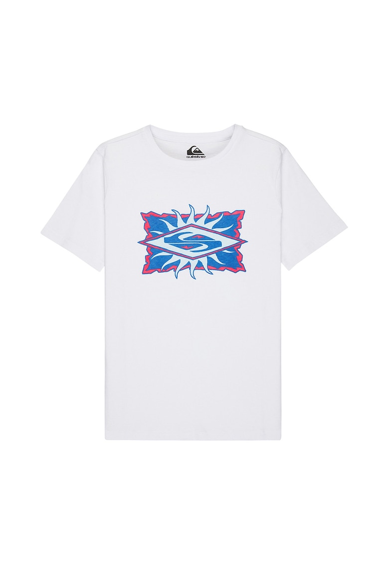 Tricou de bumbac cu imprimeu Starfish - Alb/Roz/Albastru