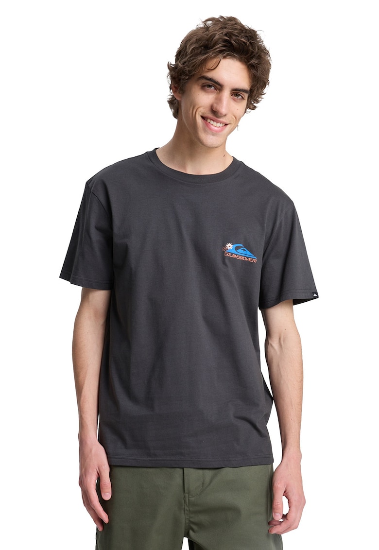 Tricou regular fit cu imprimeu tropical Barrel Paradise - Galben/Negru stins/Albastru