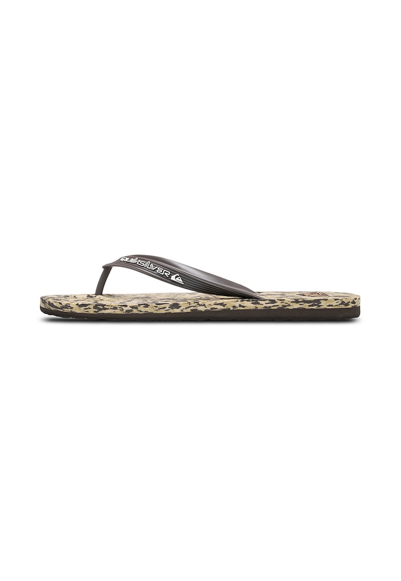 Papuci flip-flop cu logo Molokai - Maro inchis/Bej