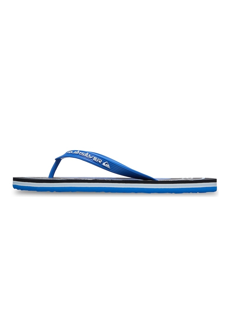 Papuci flip-flop cu logo - Alb/Albastru