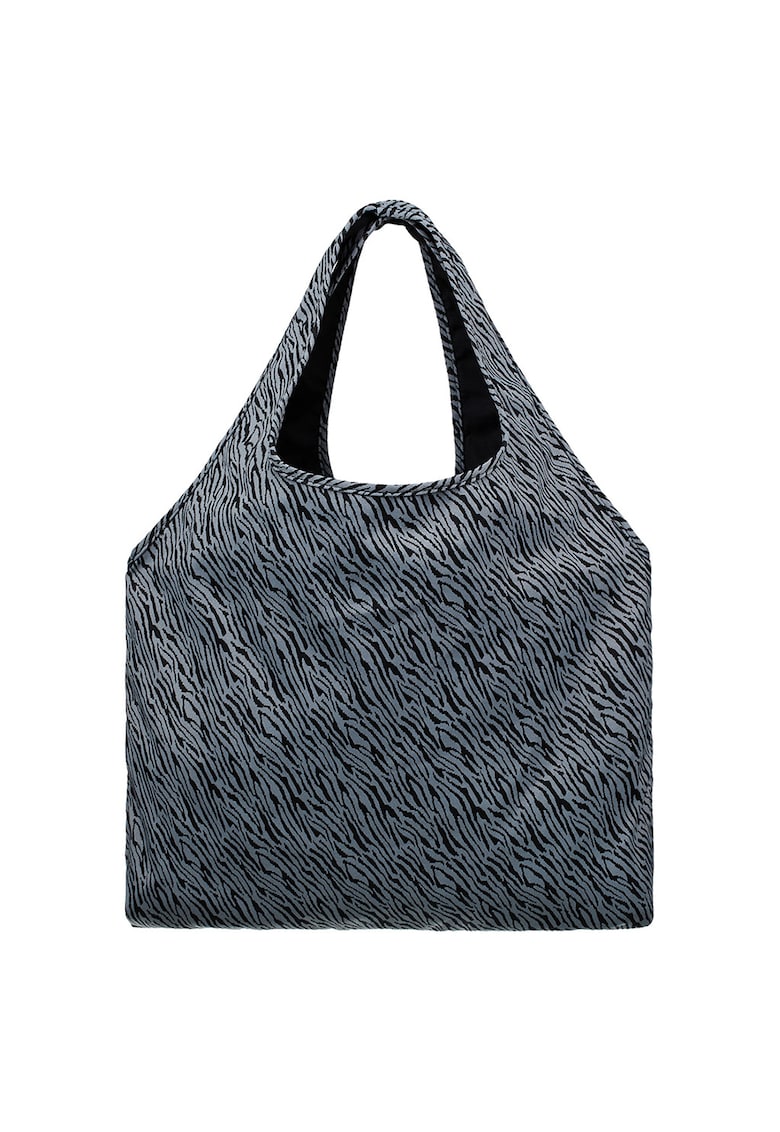 Geanta tote cu model - Negru/Gri