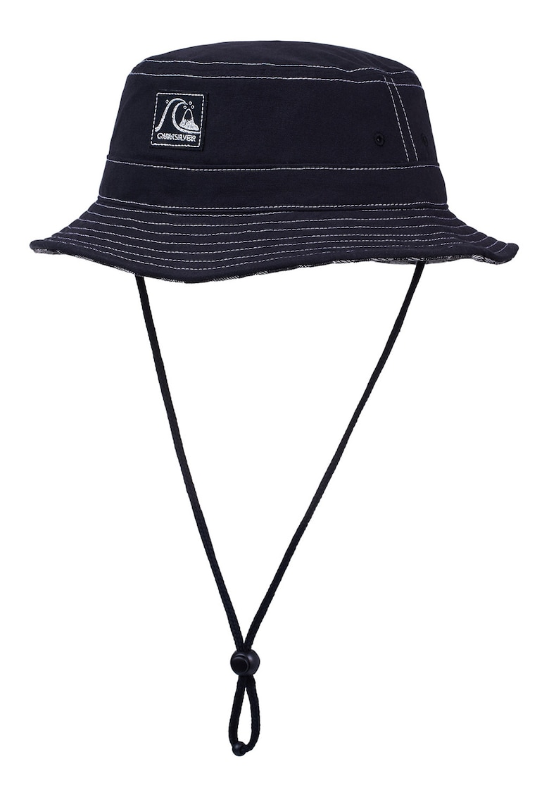 Palarie bucket cu logo brodat Heritage Boonie - Alb/Albastru ultramarin