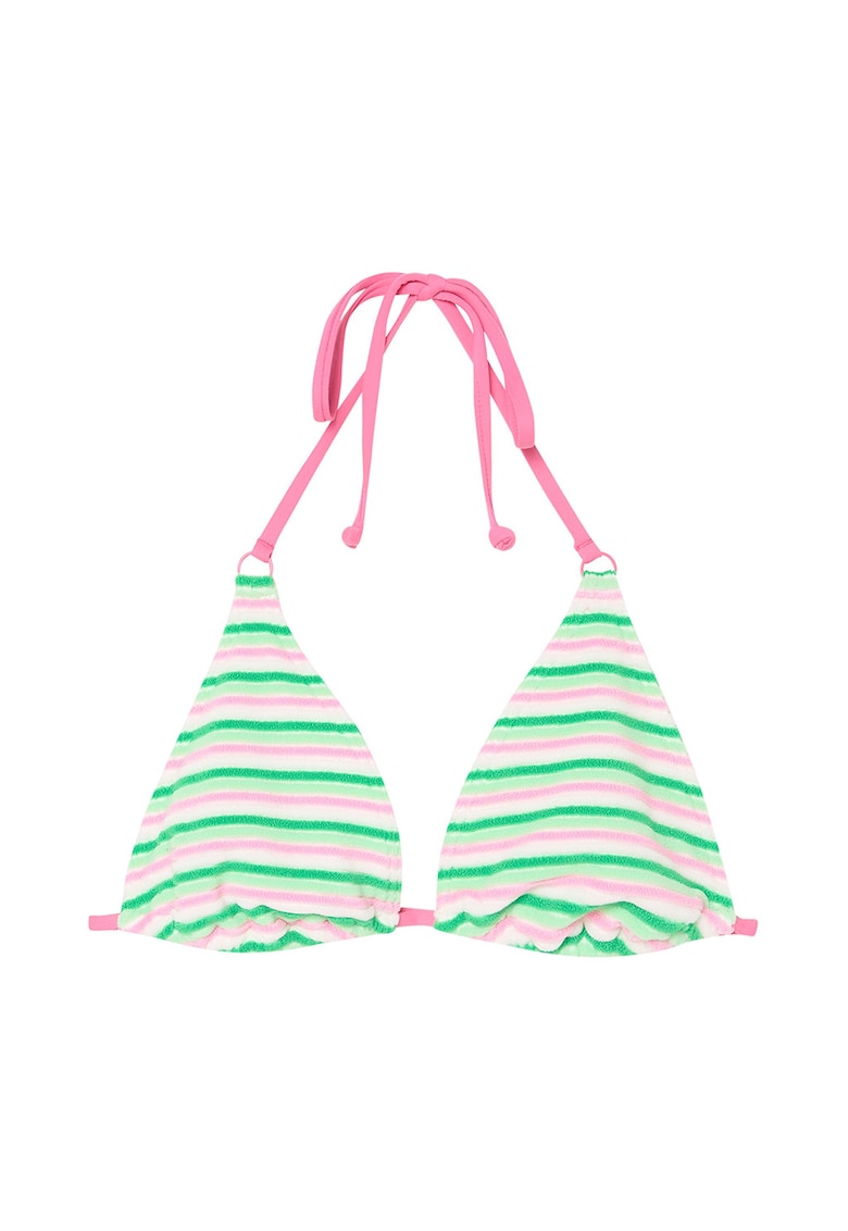 Sutien de baie triunghiular Juicy Tiki - Verde/Roz