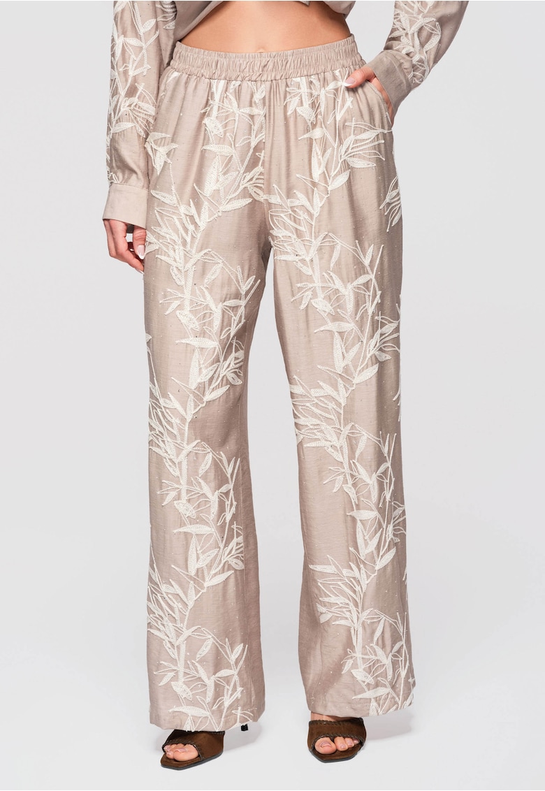 Pantaloni cu croi larg OW-PA-E0005 - Bej