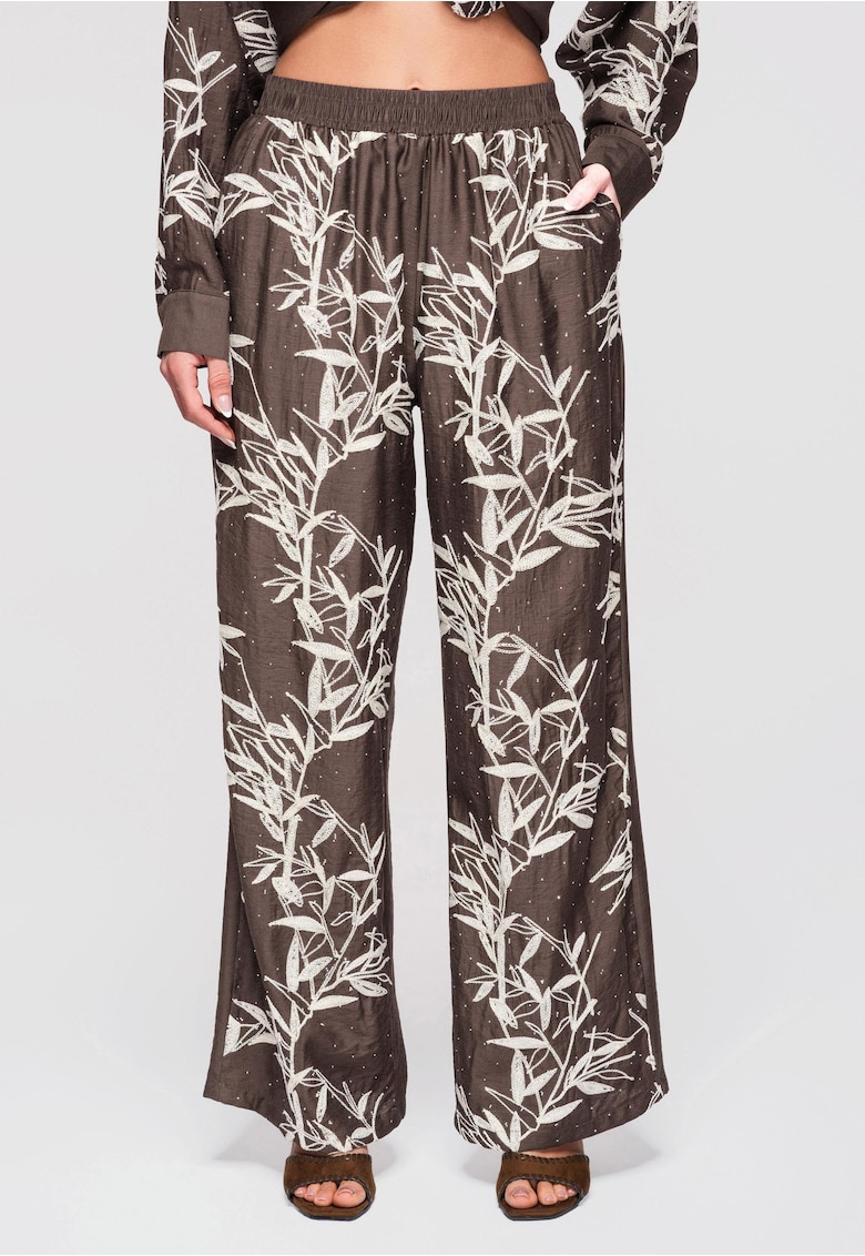 Pantaloni cu croi larg OW-PA-E0005 - Maro