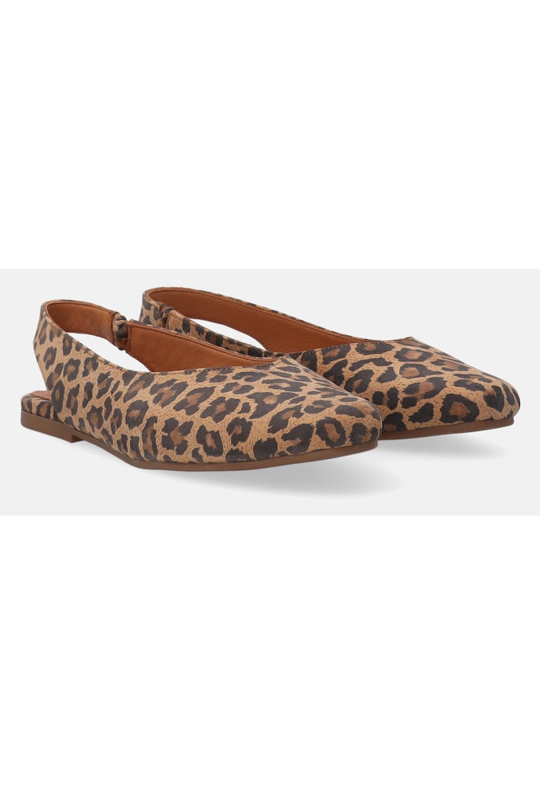 Balerini cu design slingback din piele nubuc