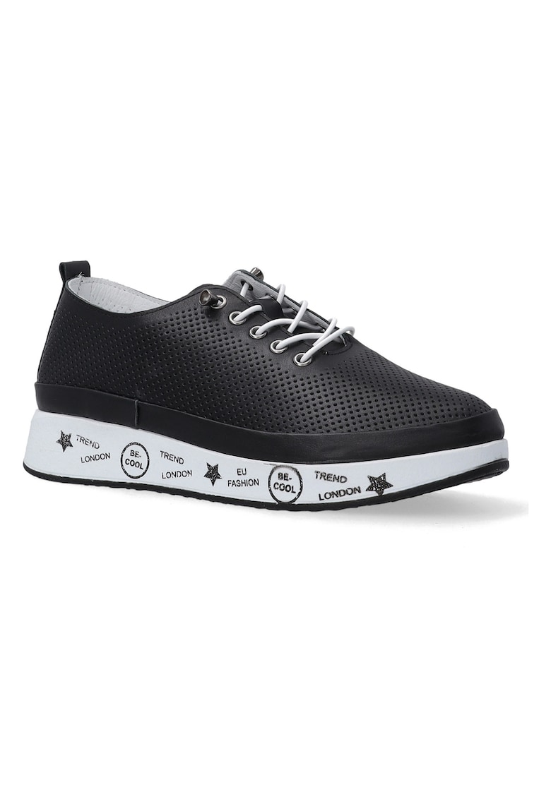 Pantofi sport din piele cu talpa cu model