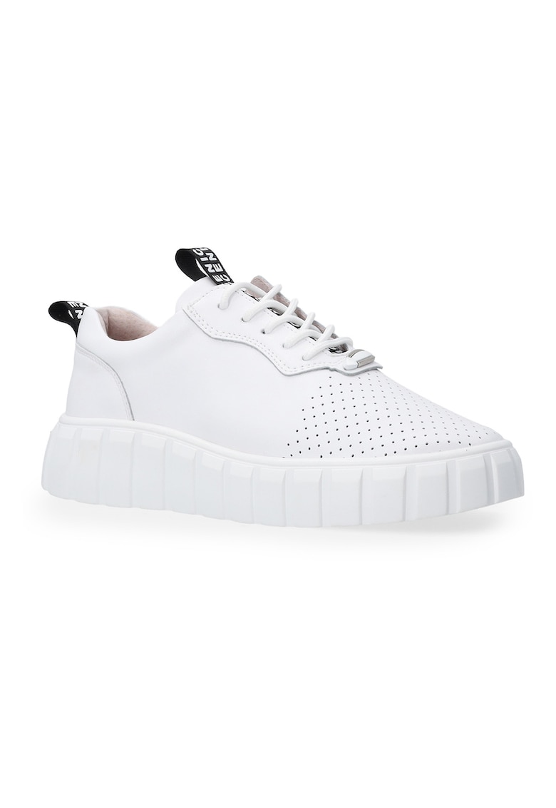 Pantofi sport din piele cu detalii perforate