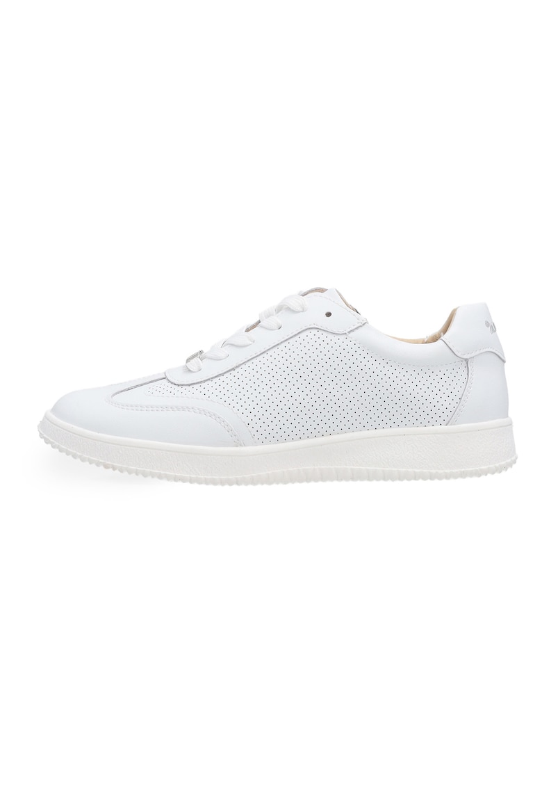 Pantofi sport de piele cu model ajurat si profil jos