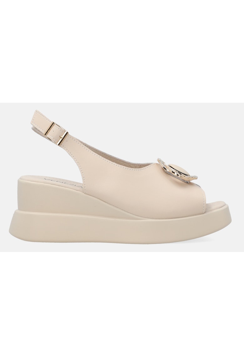 Sandale din piele cu platforma