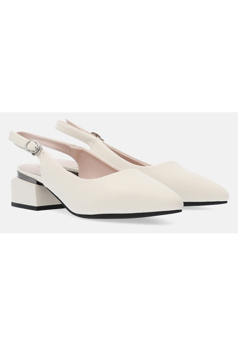 Pantofi de piele cu toc masiv