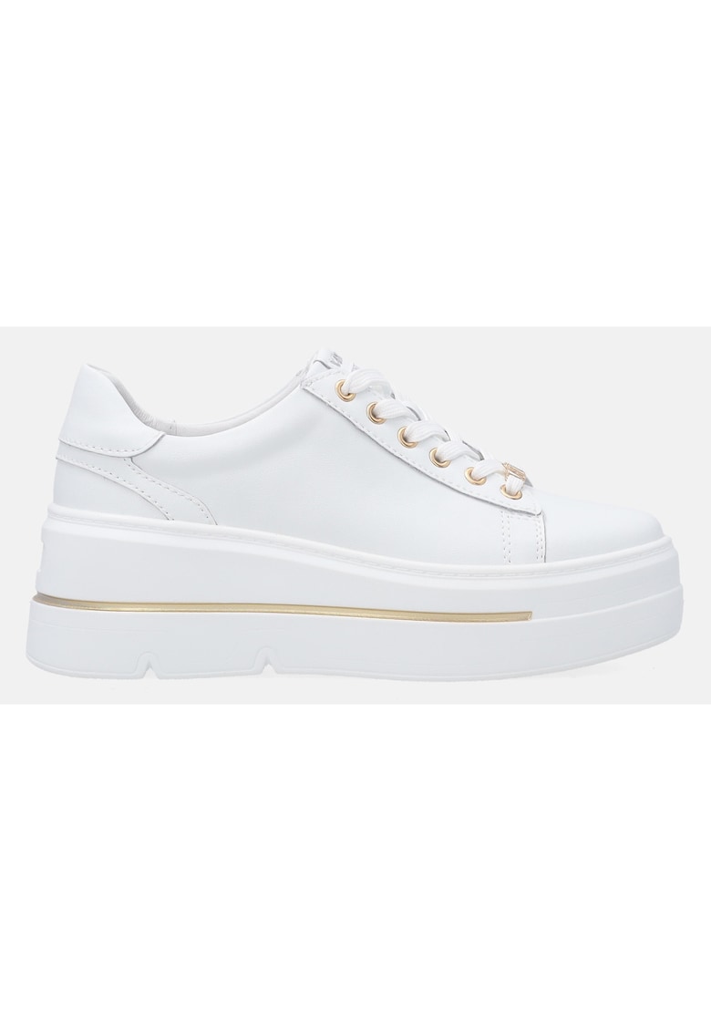 Pantofi sport wedge din piele cu profil jos