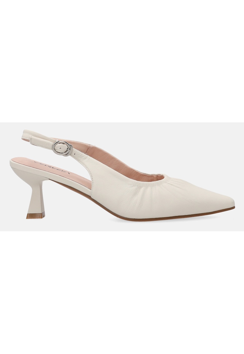 Pantofi sling-back din piele naturala
