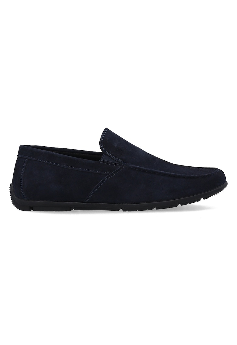 Pantofi loafer driver din piele intoarsa