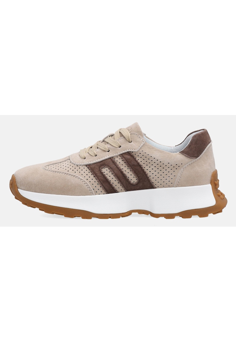 Pantofi sport cu profil jos de piele intoarsa