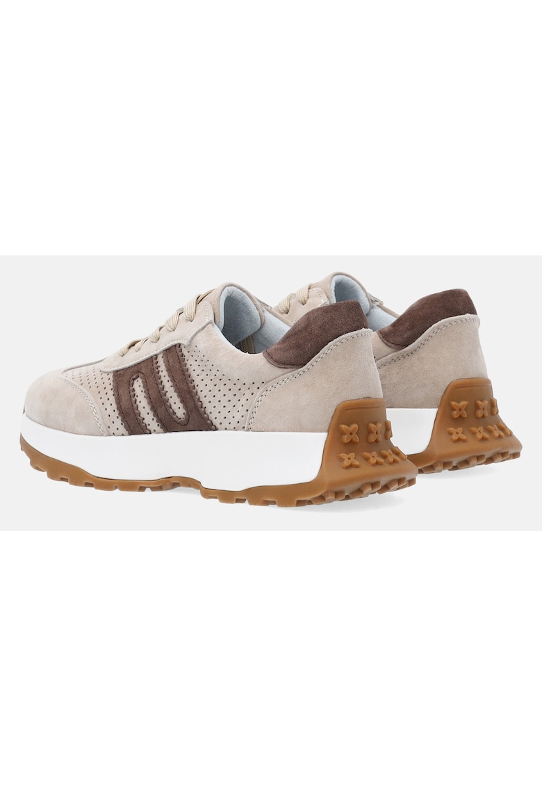 Pantofi sport cu profil jos de piele intoarsa