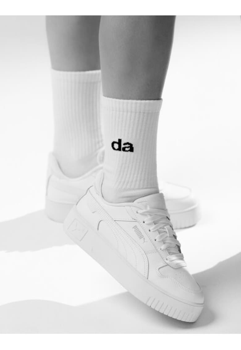 Sosete unisex \""da - nu\"" - x Tombabe collab - Alb