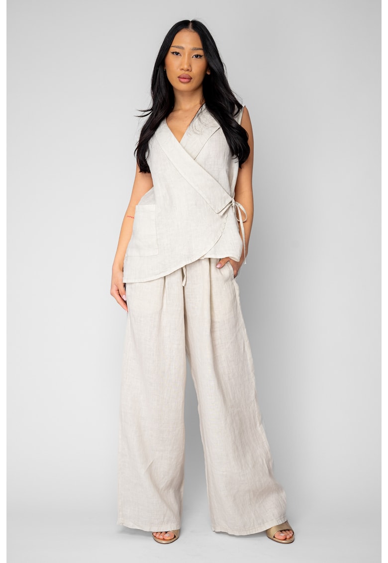 Set Vesta si Pantalon lung din 100% in Beige 20812 - Bej