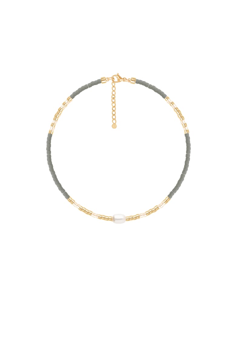 Bratara placata cu aur de 18K si decorata cu perla de cultura