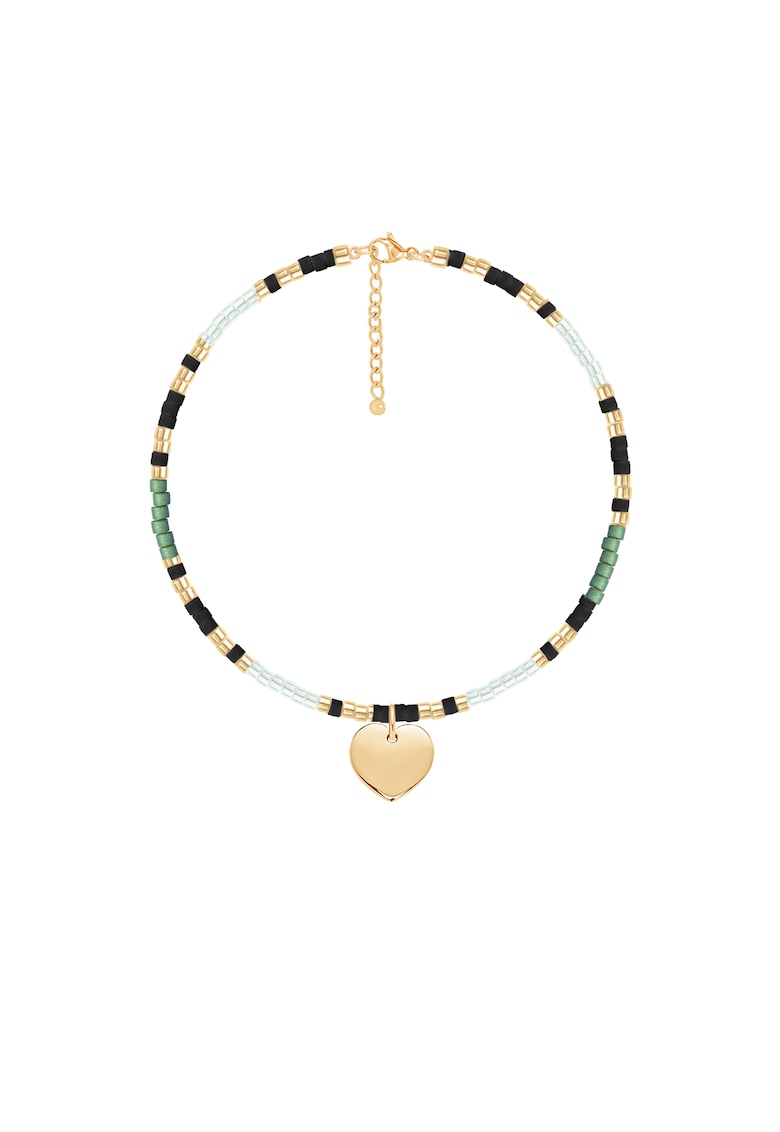 Bratara placata cu aur galbende 18K si decorata cu margele