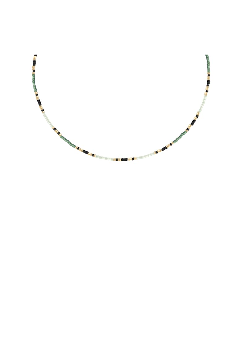 Colier placat cu aur de 18K si decorat cu margele