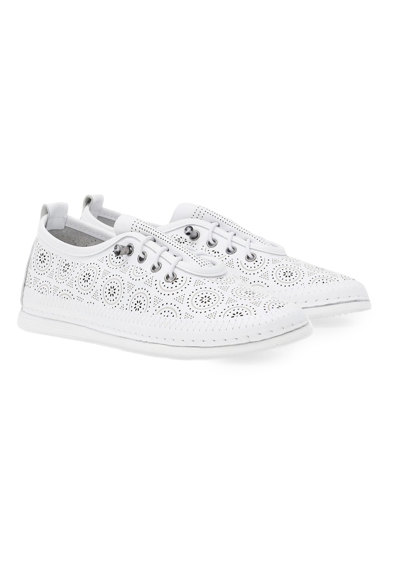 Pantofi sport din piele cu design ajurat
