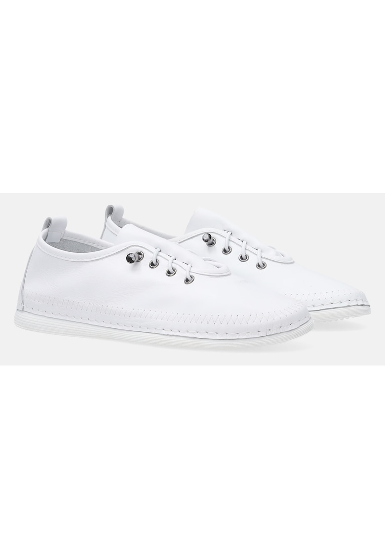Pantofi sport din piele naturala si profil jos