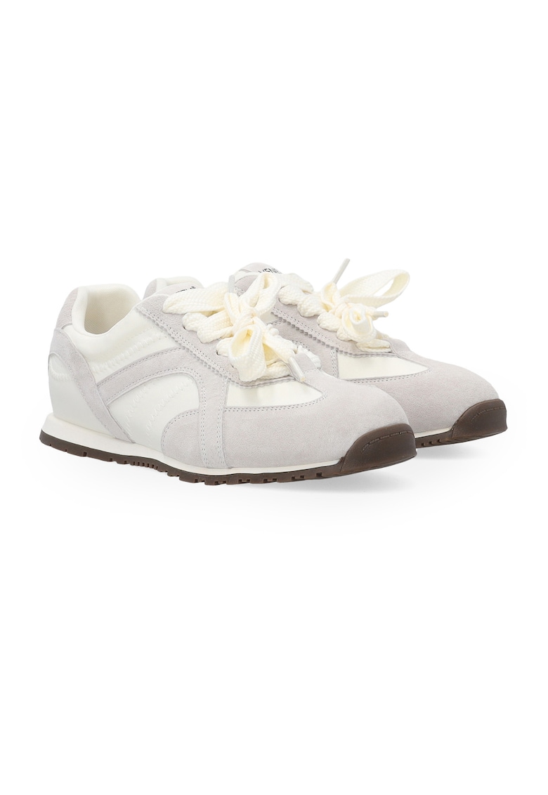 Pantofi sport din piele intoarsa gri