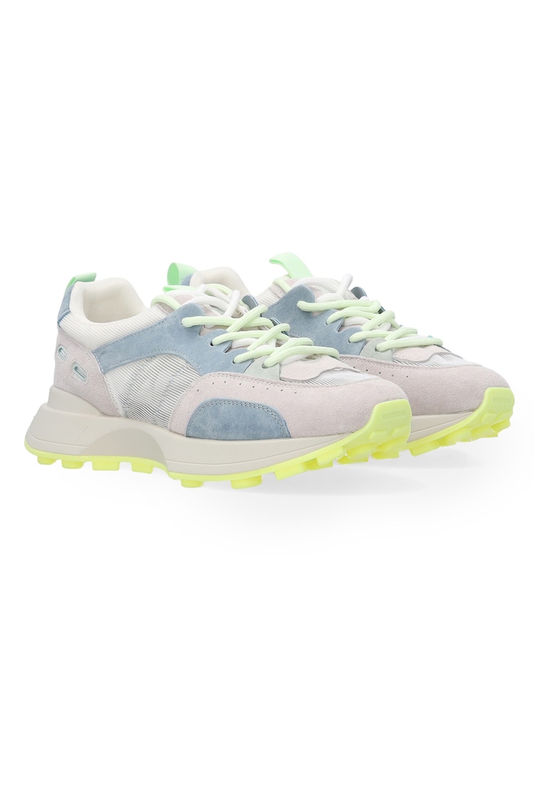 Pantofi sport din piele intoarsa cu garnituri