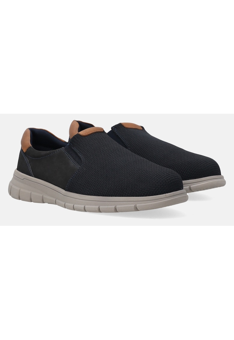 Tenisi slip-on cu insertii din textil