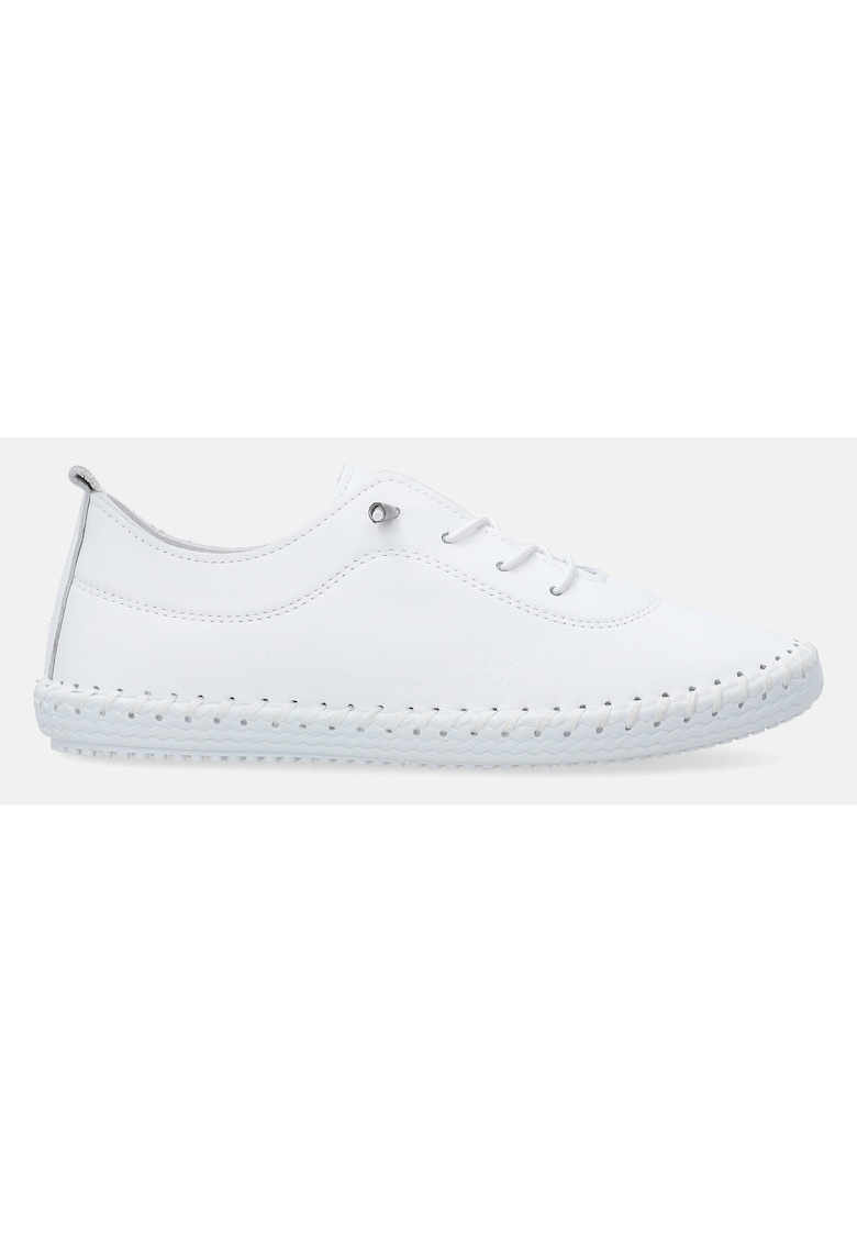 Pantofi sport uni din piele cu profil jos