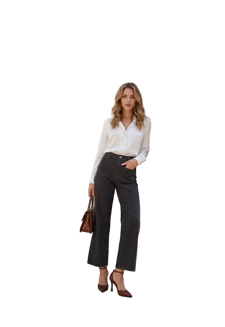 Pantaloni pentru dama - Denim - Negru