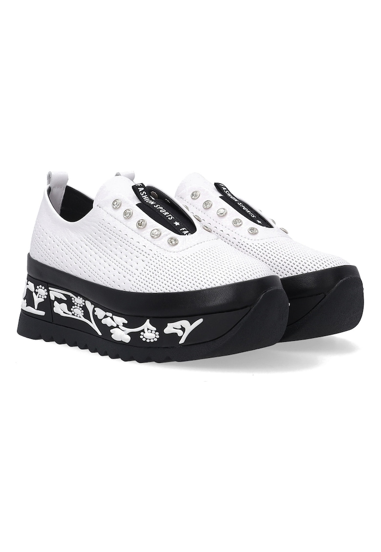 Pantofi sport din piele cu platforma