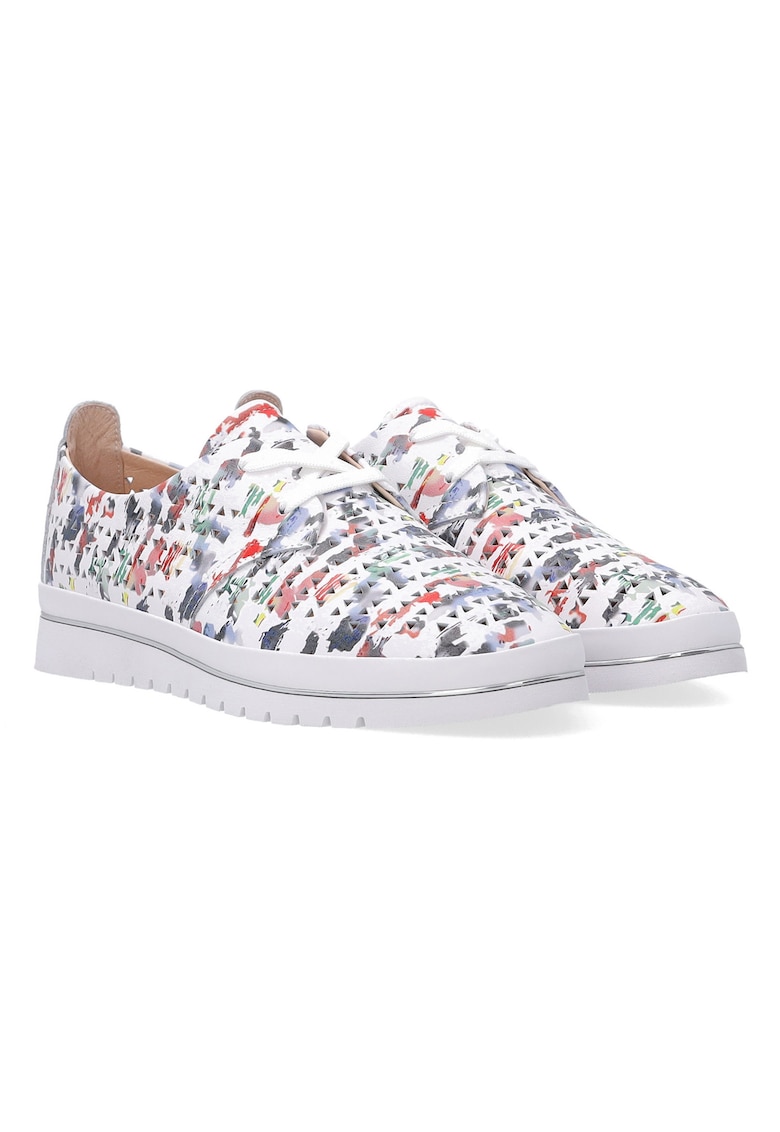 Pantofi sport din piele - cu imprimeu