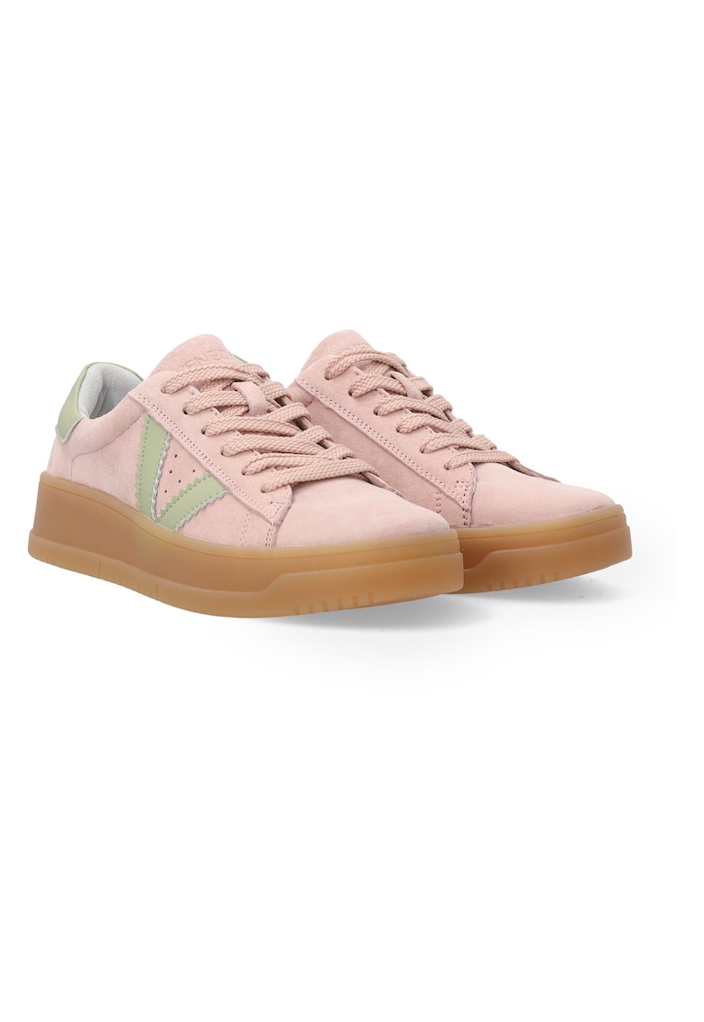 Pantofi sport din piele intoarsa uni