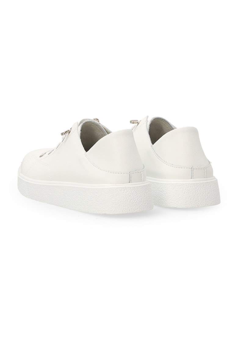 Pantofi sport din piele cu profil jos si sireturi