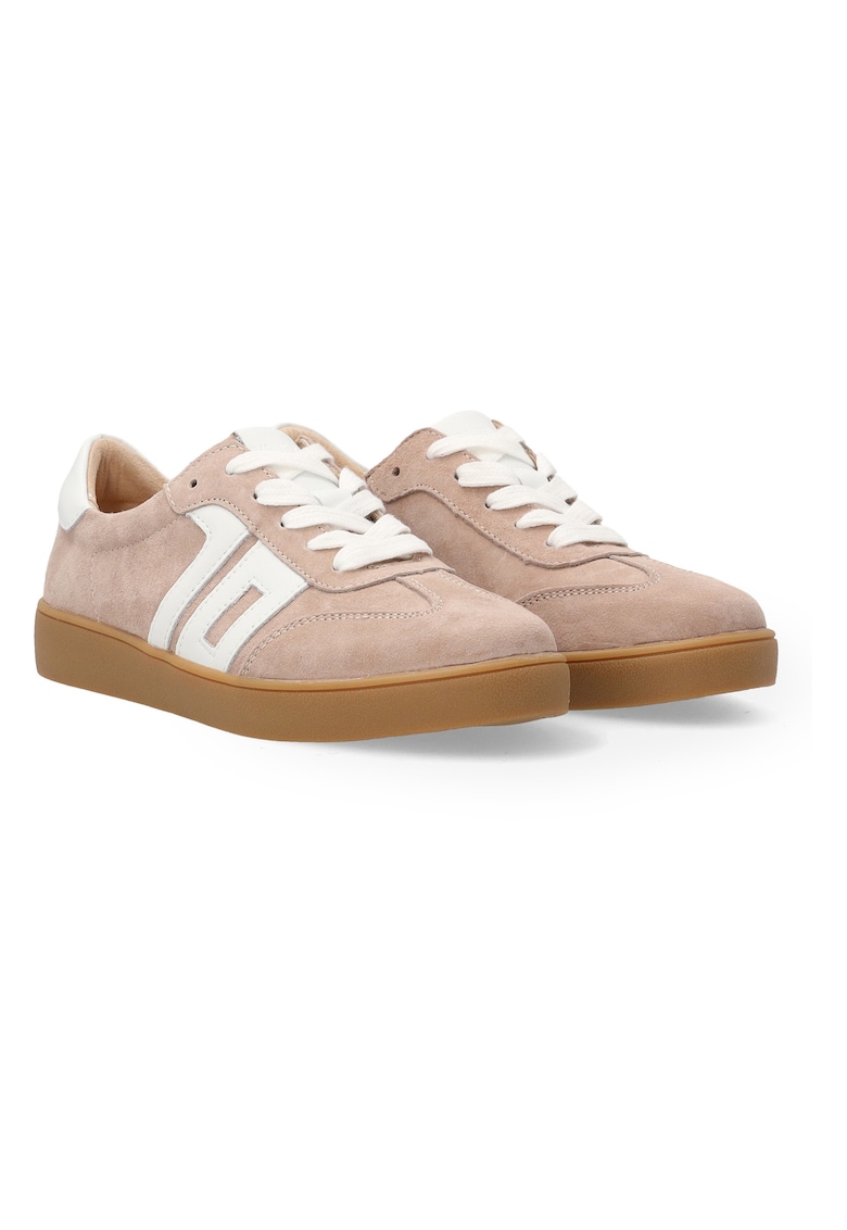 Pantofi sport din piele intoarsa bej