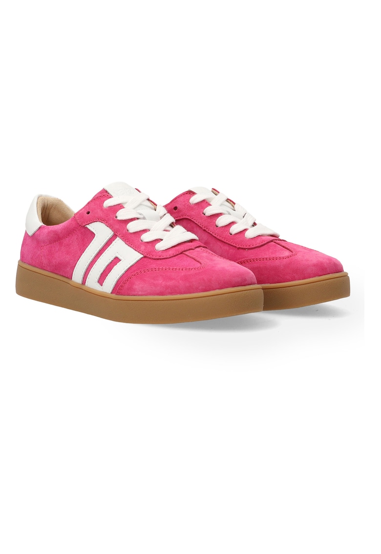 Pantofi sport din piele intoarsa roz