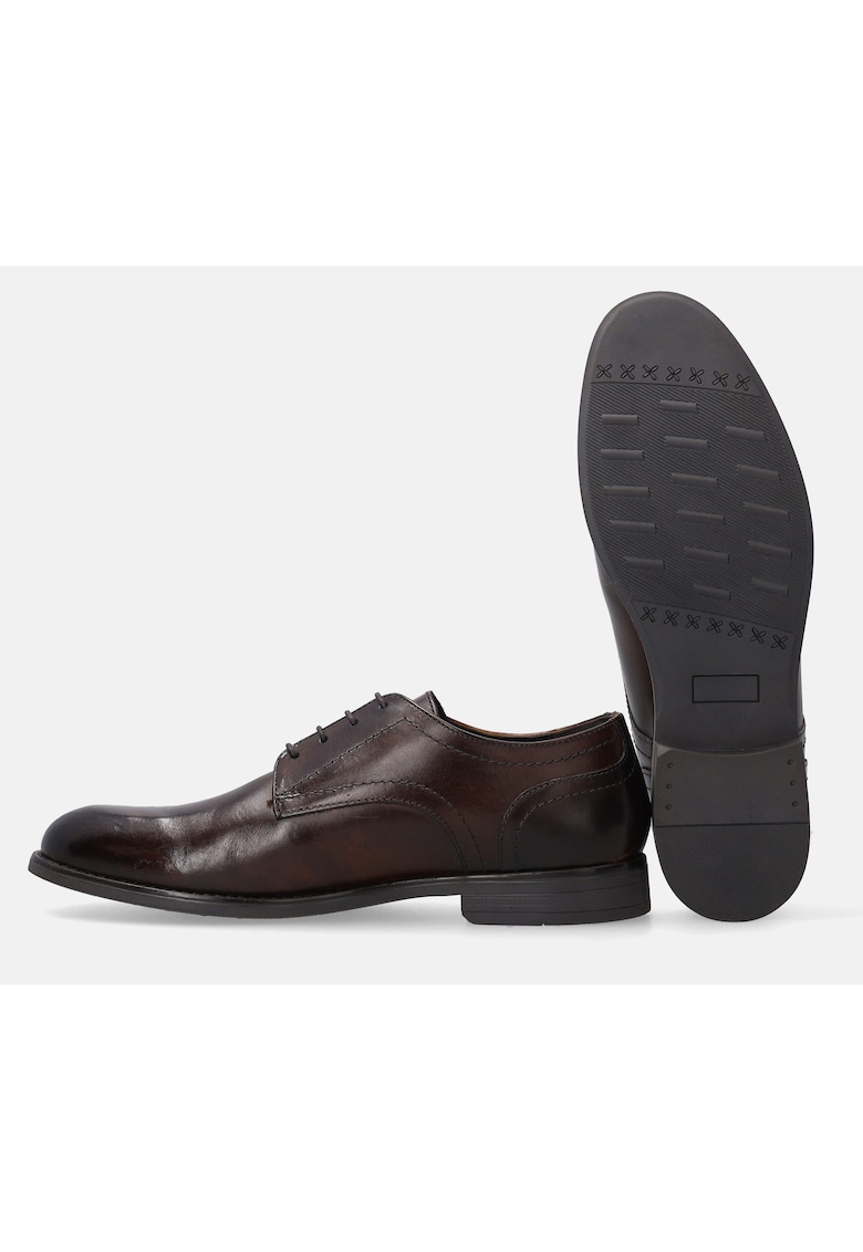 Pantofi derby din piele cu varf rotund