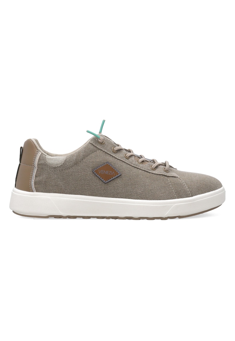 Pantofi sport din material textil cu detaliu logo - Bej